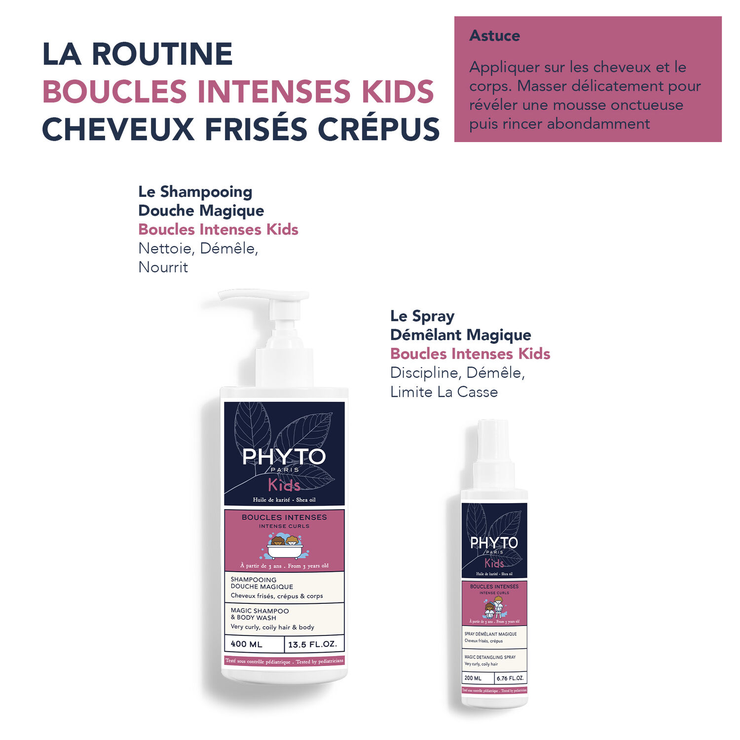 Boucles Intenses Kids - Shampooing Douche Magique Cheveux Frisés et Crépus et Coprs 400ml