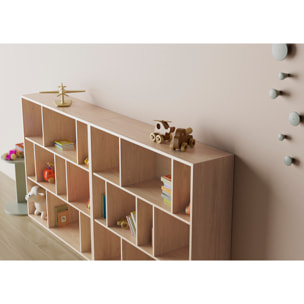 Estantería librería Nack melamina roble 117x119x32 cm