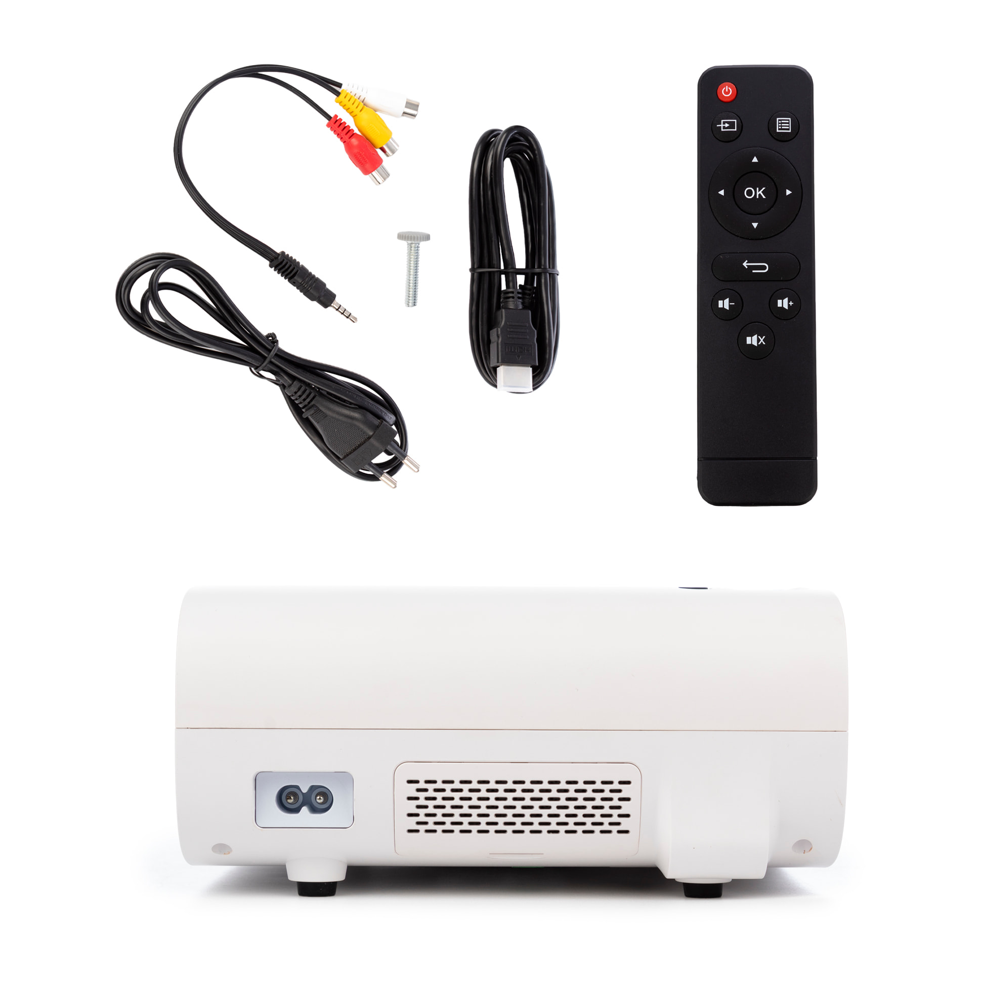 Videoproyector LCD W35 con 150 lúmenes ANSI, soporte Full HD 1080p, duplicación de pantalla inalámbrica.