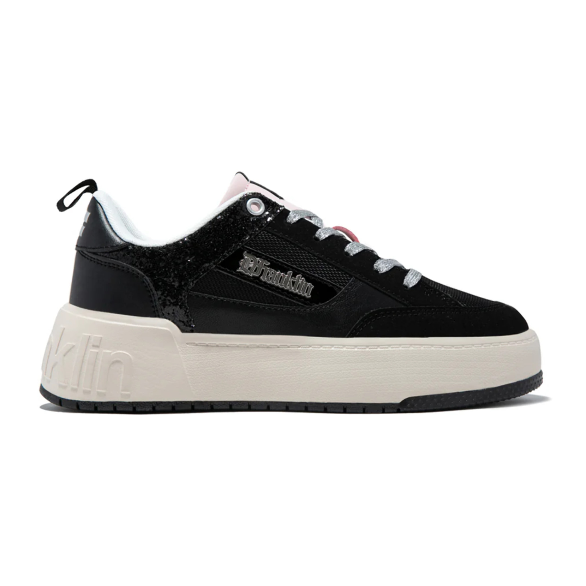 Zapatillas Deportivas Casual Low Court Rosa / Negro