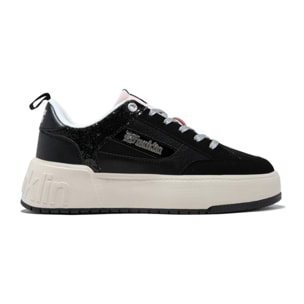 Zapatillas Deportivas Casual Low Court Rosa / Negro