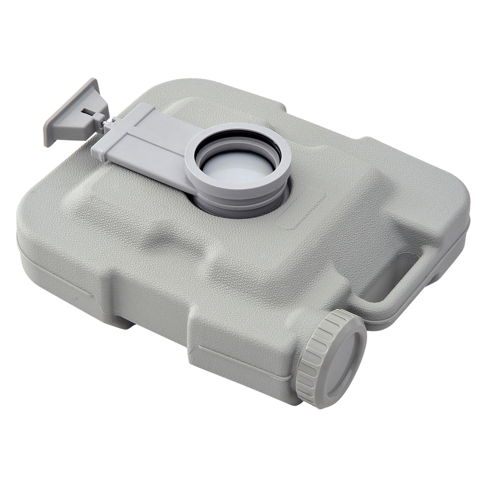 Inodoro Portátil WC Portátil con 2 Tanques de 10L Carga 200 kg Inodoro para Exterior Camping Acampar Senderismo 36x42x30 cm Gris