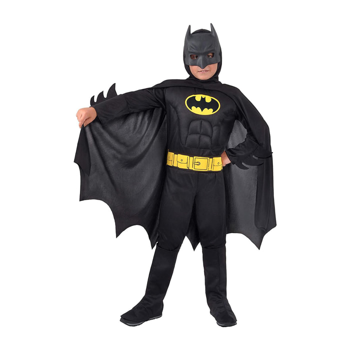 Costume Batman Con Muscoli Pettorali Imbottiti Originale Dc Comics Bambino