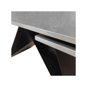 Table de repas extensible 160/240 cm céramique gris - ONDINE