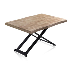 Mesa de centro elevable Lada Fit Roble Honey - Negro