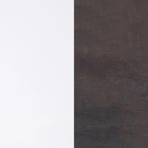 Mesa de centro elevable con almacenaje en blanco mate y óxido 102x43-54 cm Lya Blanco Artik (Blanco Mate) - Óxido