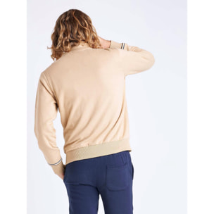 Tuta uomo collo in piedi e zip College Ash