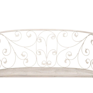 Banco Forja Blanca Antique 110x66x95 Cm