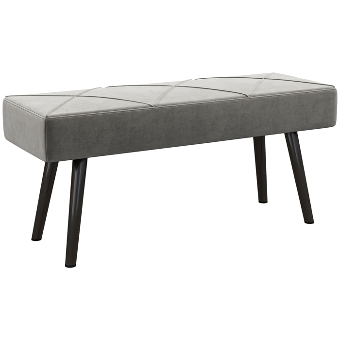 Banquette bout de lit design contemporain noir gris