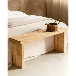 Banco rústico de madera maciza de 109x45cm Alto: 45 Largo: 109 Ancho: 29