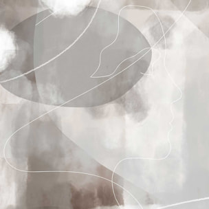 Affiche abstrait et soft line n°2 Affiche sous cadre noir