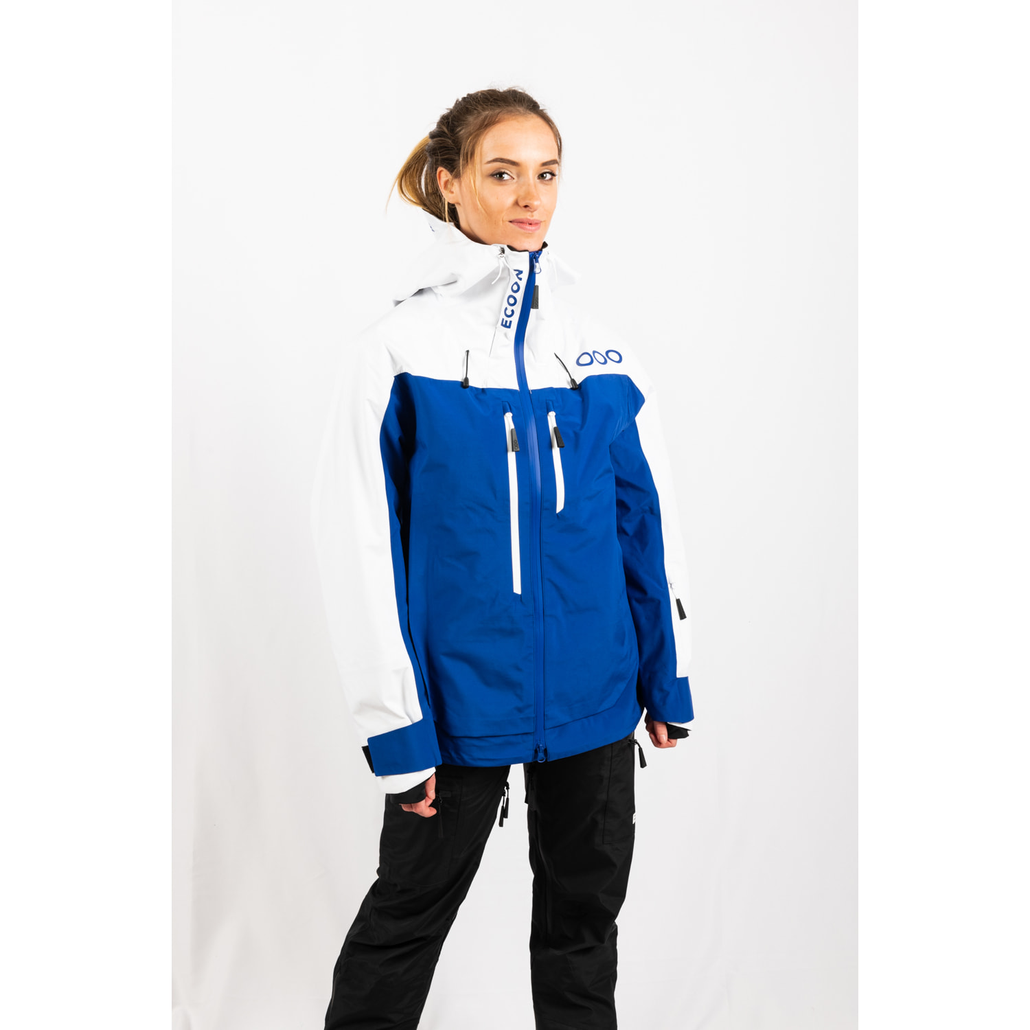 Chaqueta para mujer ECOON ECOExplorer Jacket Women - Azul / Blanco