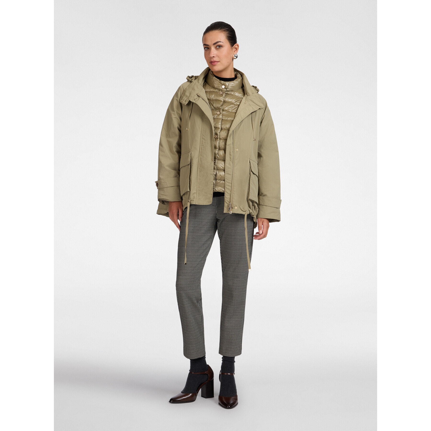 Elena Mirò - Parka 3 in 1 con tasche cargo - Verde militare