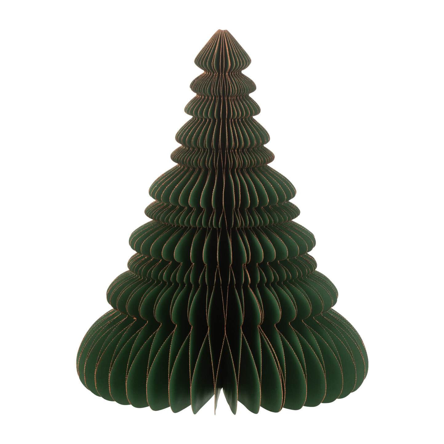 J-Line sapin de Noël - papier - vert foncé/cuivre - large