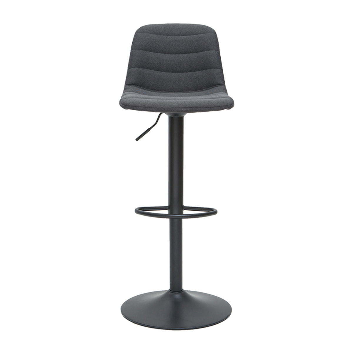 Tabourets de bar réglables pivotants 360° tissu et métal gris foncé (lot de 2) SAURY