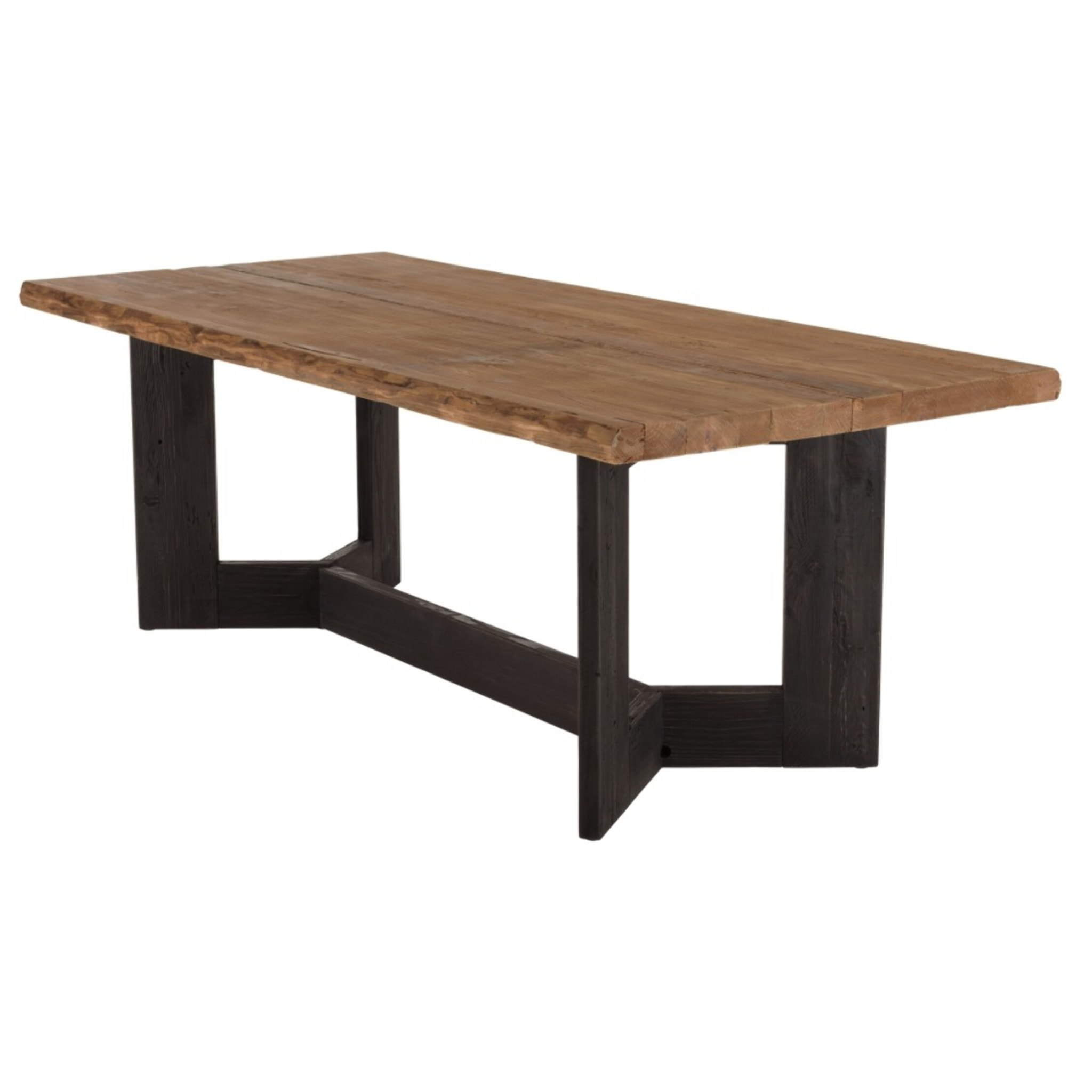 DANDY - Table à manger rect. 220x100cm bois pin recyclé