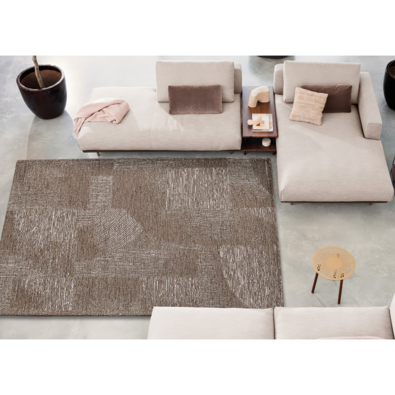 Tappeto Jacquard Ideale Salotto Camera Ingresso Made In Italy Antiscivolo, Lavabile, Morbido Disegno Graffio Fango By Suardi