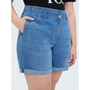 Fiorella Rubino - Shorts vaqueros con cintura elástica - Light - blue