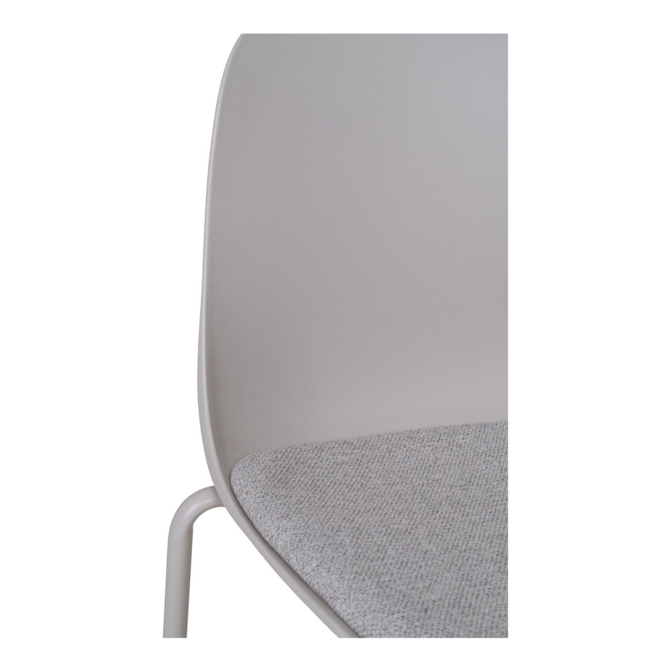 Set 2 sedie da pranzo Madalena in Grigio Chiaro con Gambe Grigie