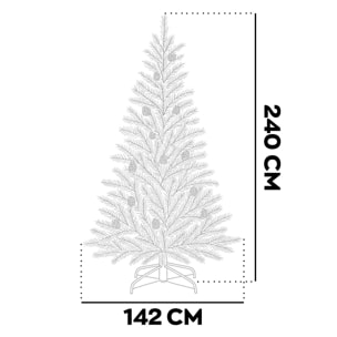 Boho - Albero di Natale con pigne in PVC ø142x240H cm, 1407 Punte