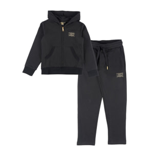 Chándal de invierno para niña Leone 1947 Gold con capucha y cremallera