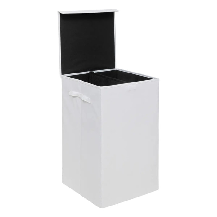 Panier à linge "Colorama" blanc 74L