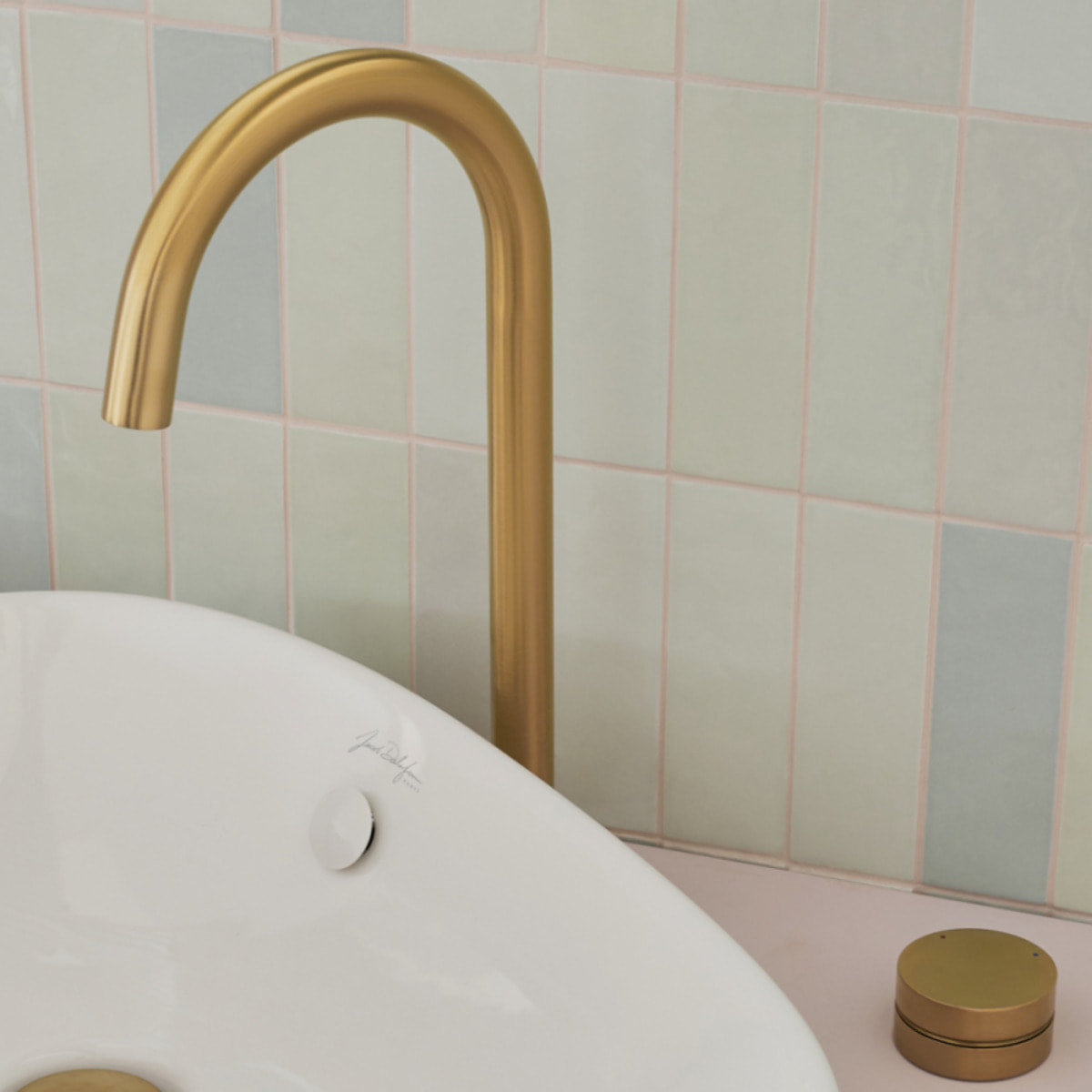 Mitigeur lavabo 2 trous XL Grands Boulevards Laiton brossé