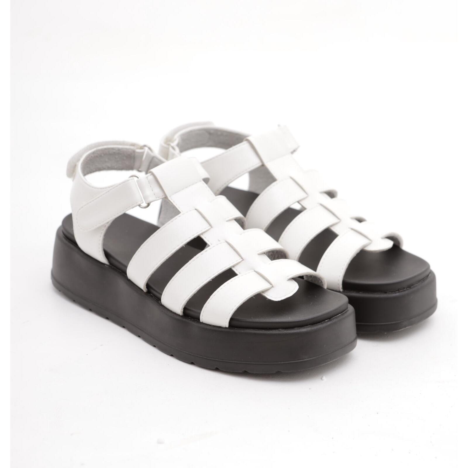 SANDALO FLATFORM RAGNO CHOCOLA' BIANCO