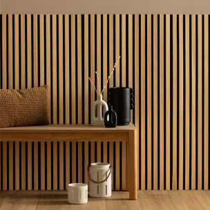 Panneau décoratif mural Colva bois clair 120x60cm