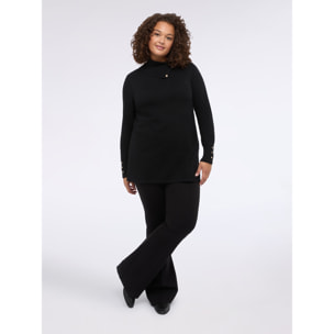 Fiorella Rubino - Jersey largo con cuello asimétrico - Negro