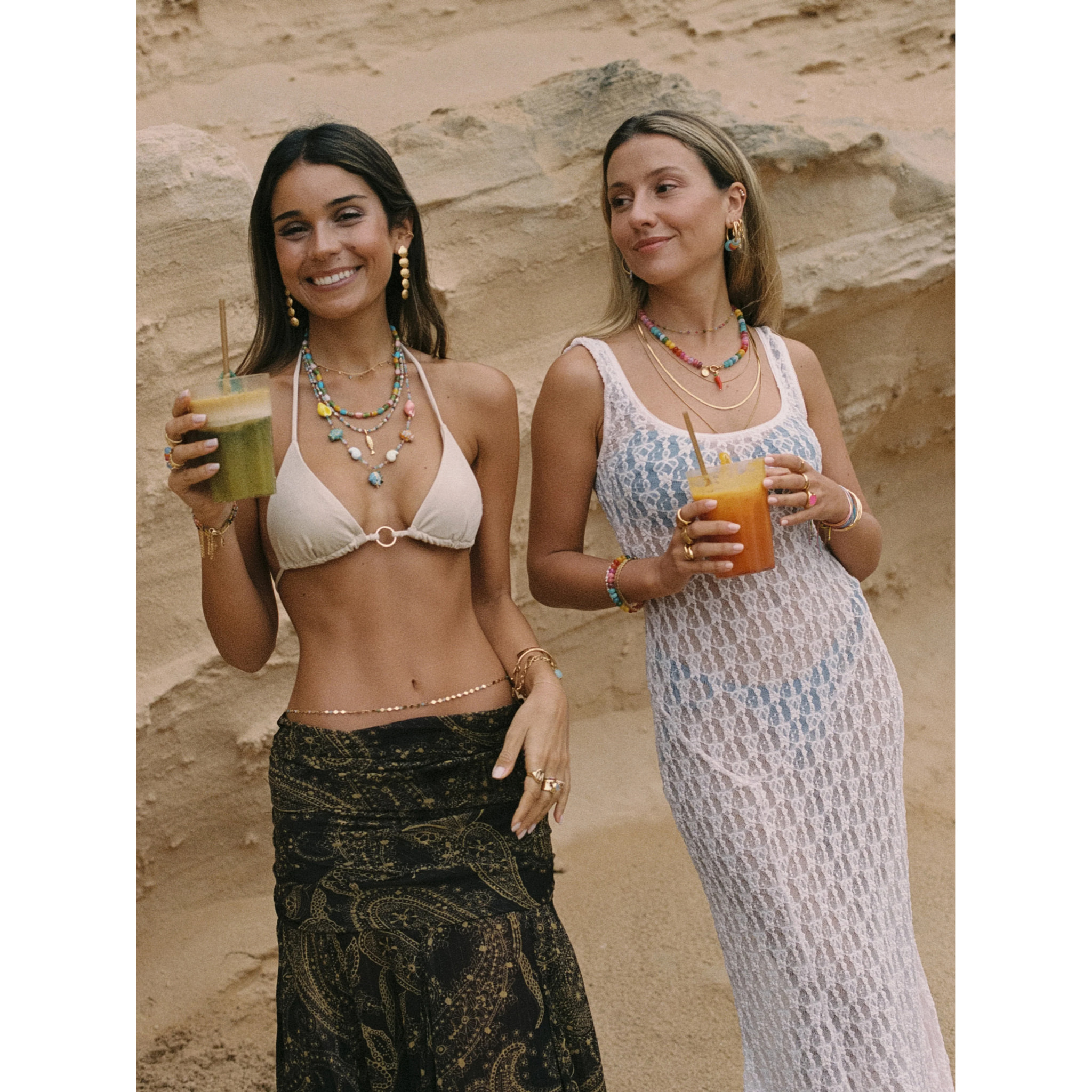 Collana Bloom Stones Acciao Placcato Oro