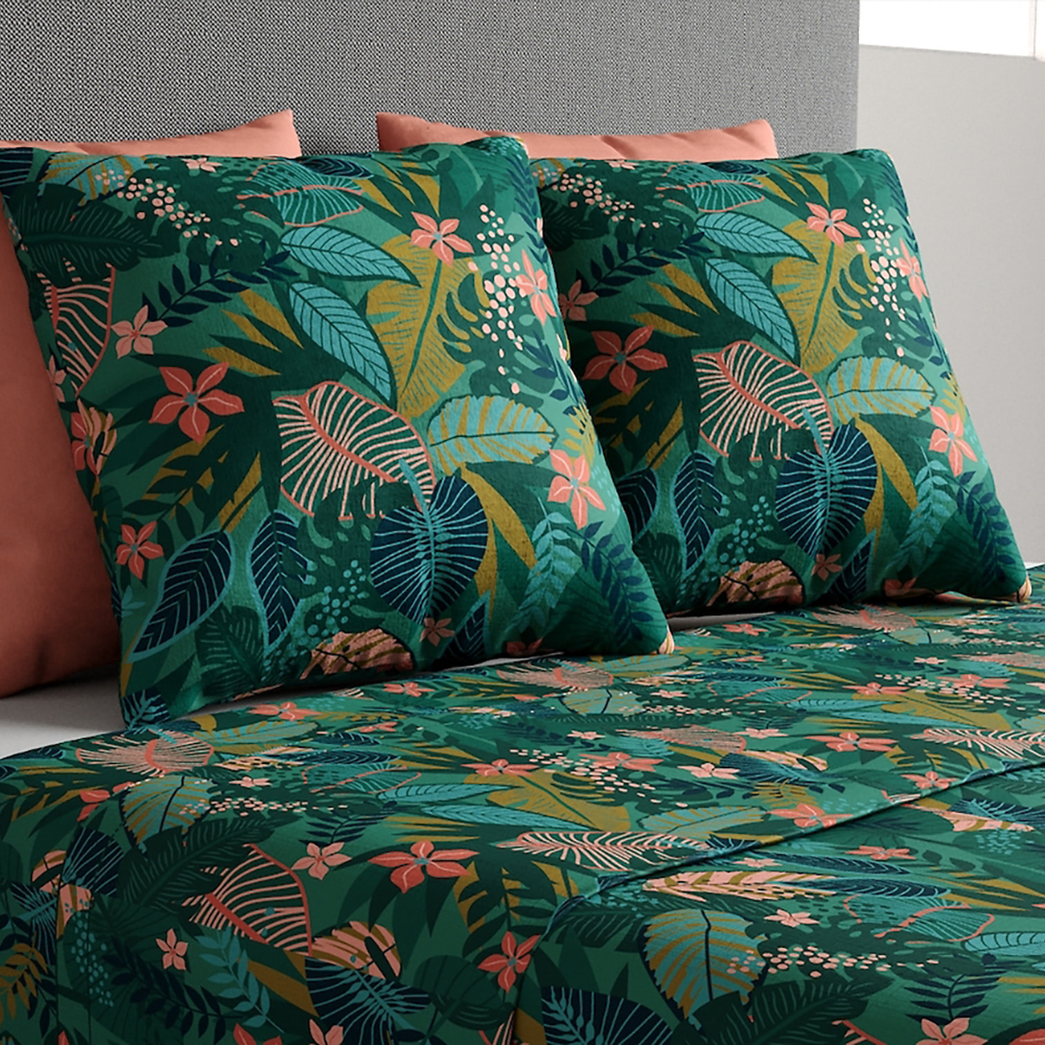 Parure De Drap 3pcs avec Drap housse Bonnet:25cm 100%coton 57fils Zania