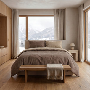 Parure copripiumino in flanella di cotone caldo e morbido, set sacco copripiumino con federa double face, tessuto tinto filo traspirante e resistente, ideale per inverno, comfort avvolgente, facile da lavare e durevole