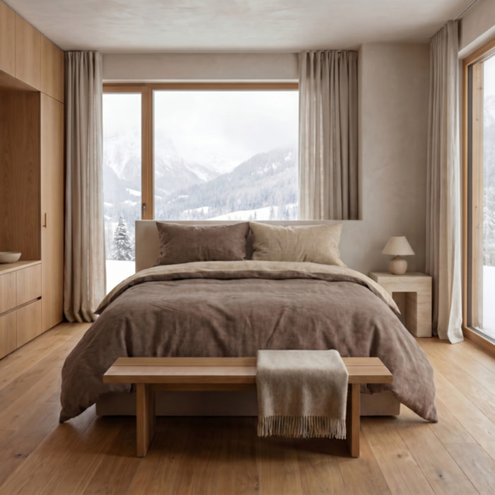 Parure copripiumino in flanella di cotone caldo e morbido, set sacco copripiumino con federa double face, tessuto tinto filo traspirante e resistente, ideale per inverno, comfort avvolgente, facile da lavare e durevole