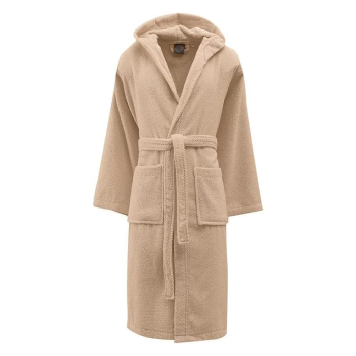 INTRECCI Accappatoio Bichicco in Spugna Tinta Unita Unisex Adulto in Cotone, Accappatoio in Cotone Asciugatura rapida con Tasche e Cappuccio
