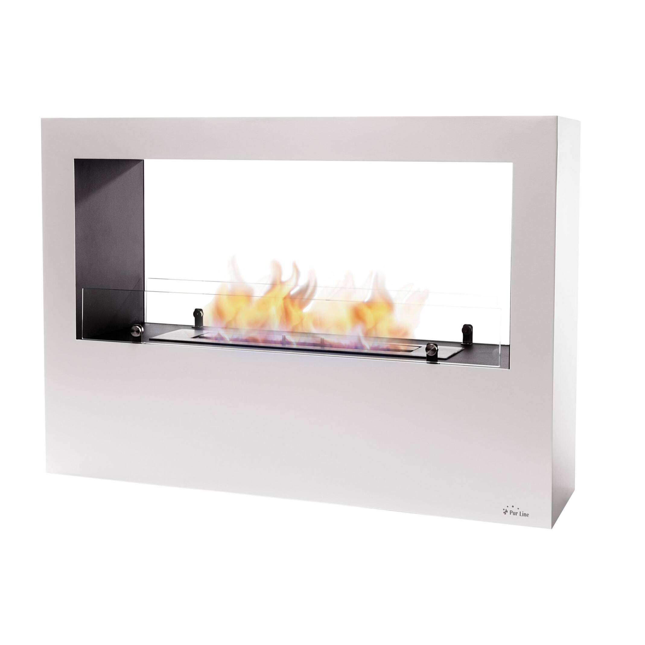 Chimenea de etanol de suelo de grandes dimensiones en acero DANAE PURLINE