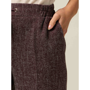 Oltre - Joggers en tejido mélange - Burgundy