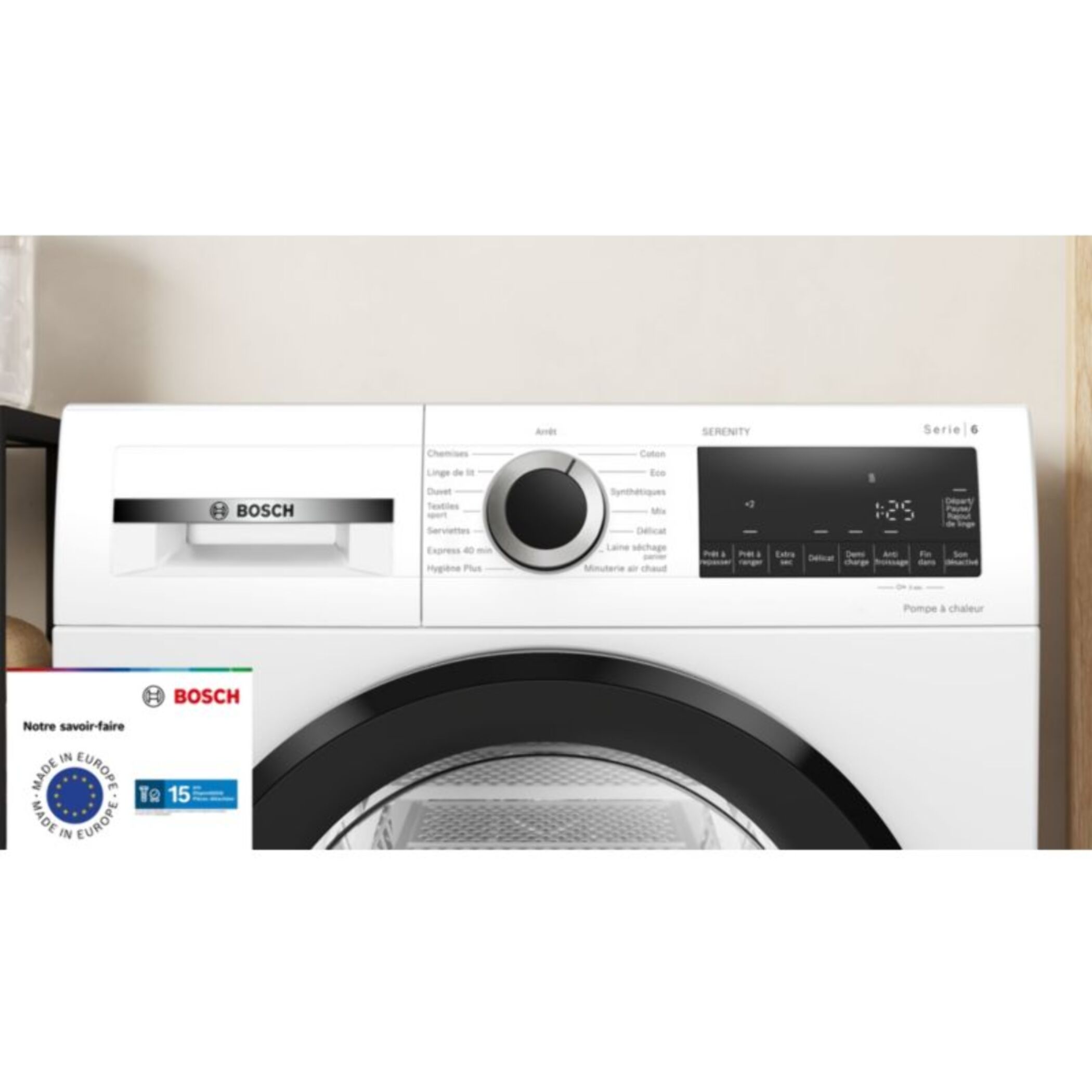 Sèche linge pompe à chaleur BOSCH WQG133DBFR
