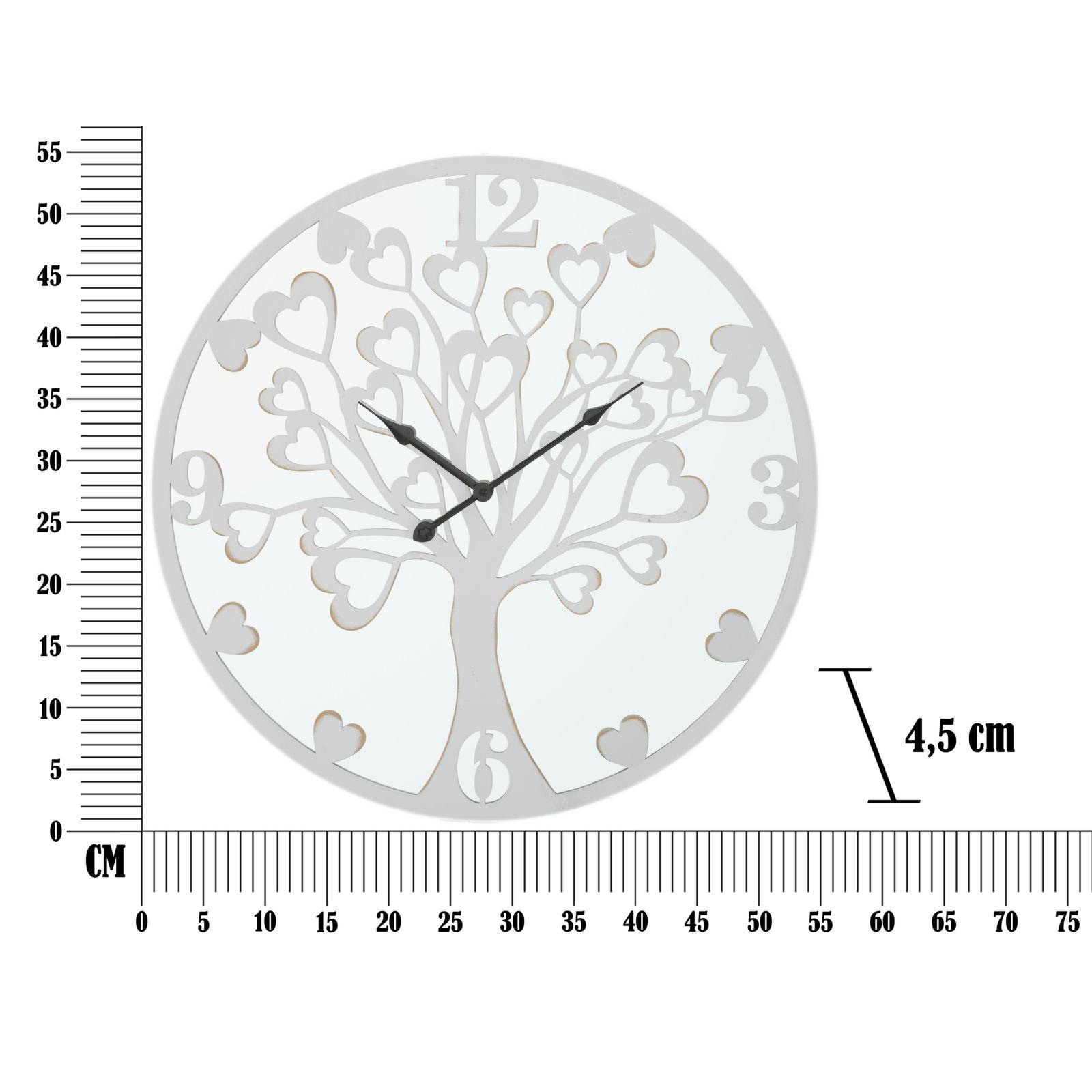 OROLOGIO DA PARETE HEART/TREE CHARME1921 BIANCO