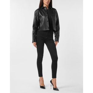 PHILIPP PLEIN Camisa de cuero SIGNATURE