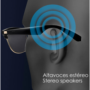 Gafas inteligentes A03-316C1, control de llamada bluetooth, asistente de voz, traducción AI.