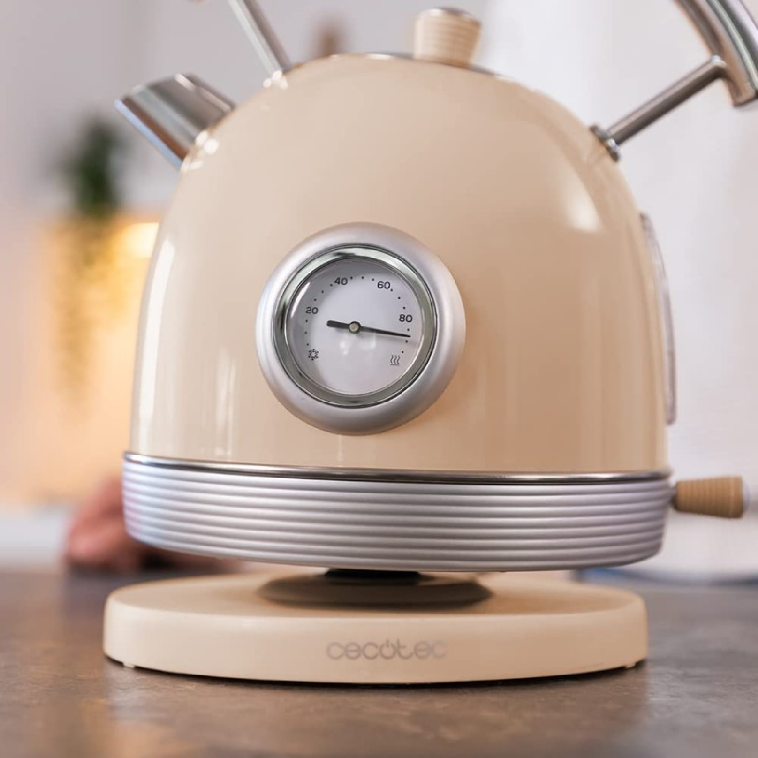 Cecotec Bouilloire Thermosense 420 Vintage Light Beige