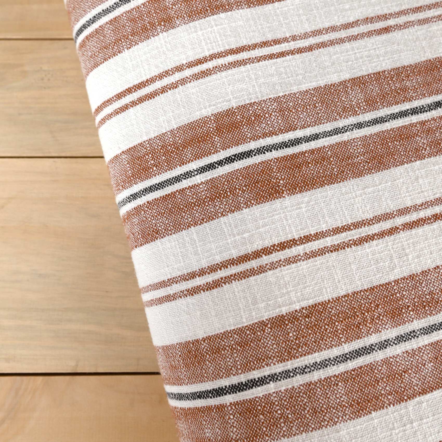 Édredon 100% coton rayures tapissier deux faces LOURMARIN - Beige