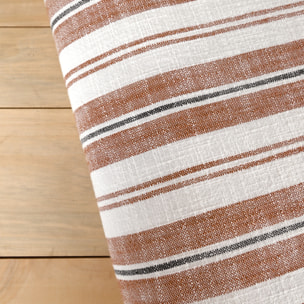 Édredon 100% coton rayures tapissier deux faces LOURMARIN - Beige