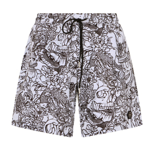 PHILIPP PLEIN Swimming Shorts Skull All-Over