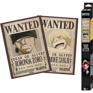 One Piece Set 2 Poster Ricercati Zoro e Sanj 52 x 38 cm Gbeye