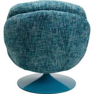 Fauteuil pivotant Cosy bleu Kare Design