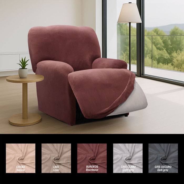 Funda TERCIOPELO ANTIMANCHAS Multi elástica para RELAX PIES JUNTOS modelo VERONICA