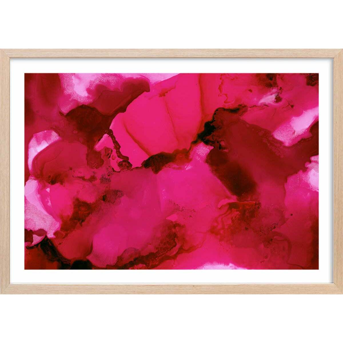 Poster deco bloodstream Affiche + cadre en bois - Chêne