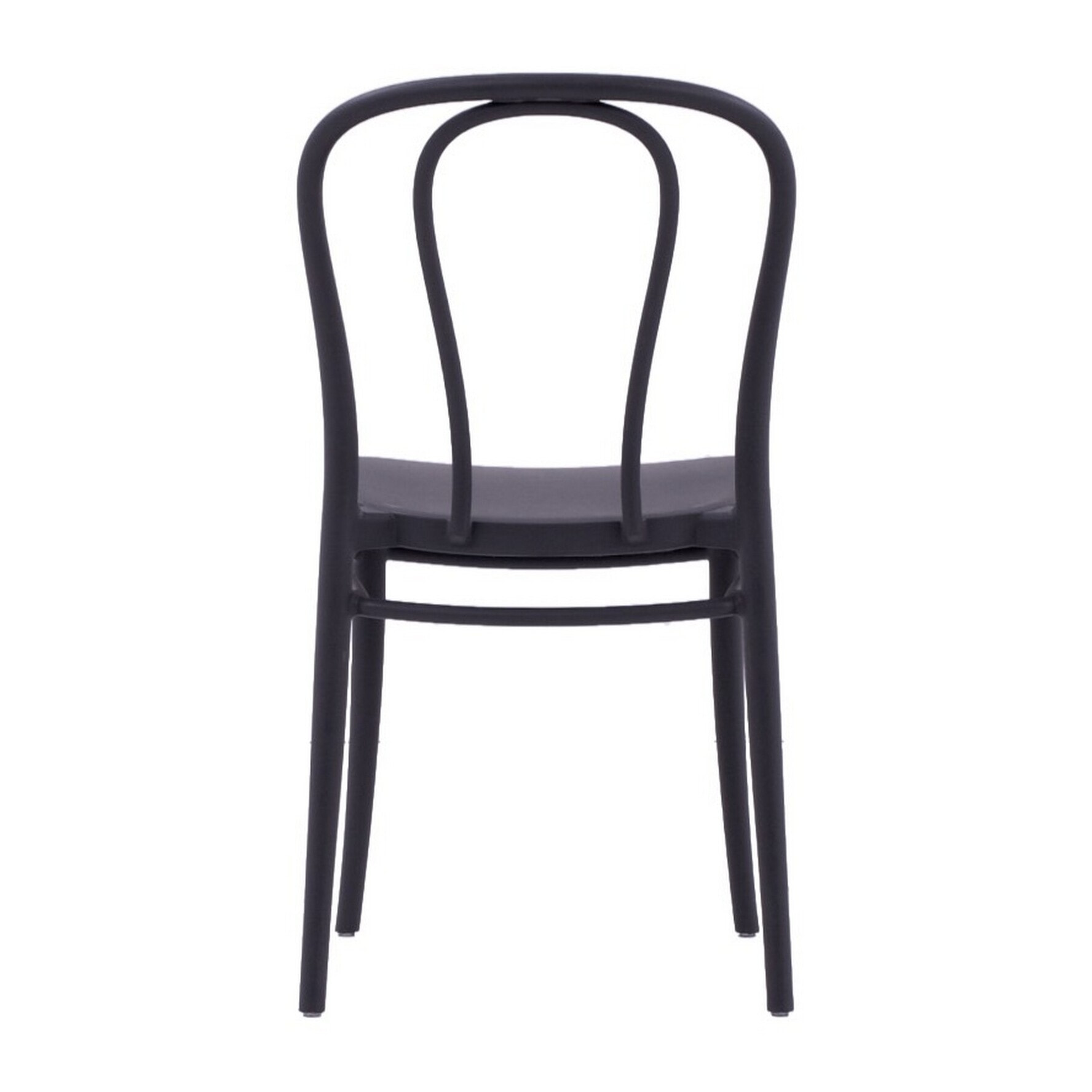 Set di 4 sedie BRISTOL in polipropilene antracite, impilabili